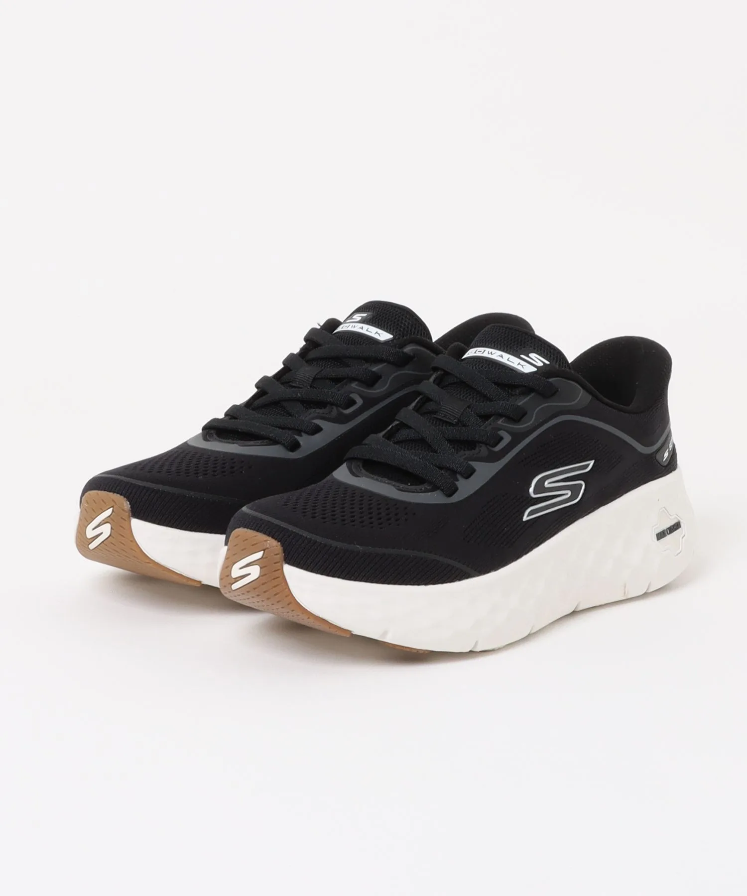 Мужские кроссовки с максимальной амортизацией SKECHERS GO WALK MAX CUSHION черно-белые