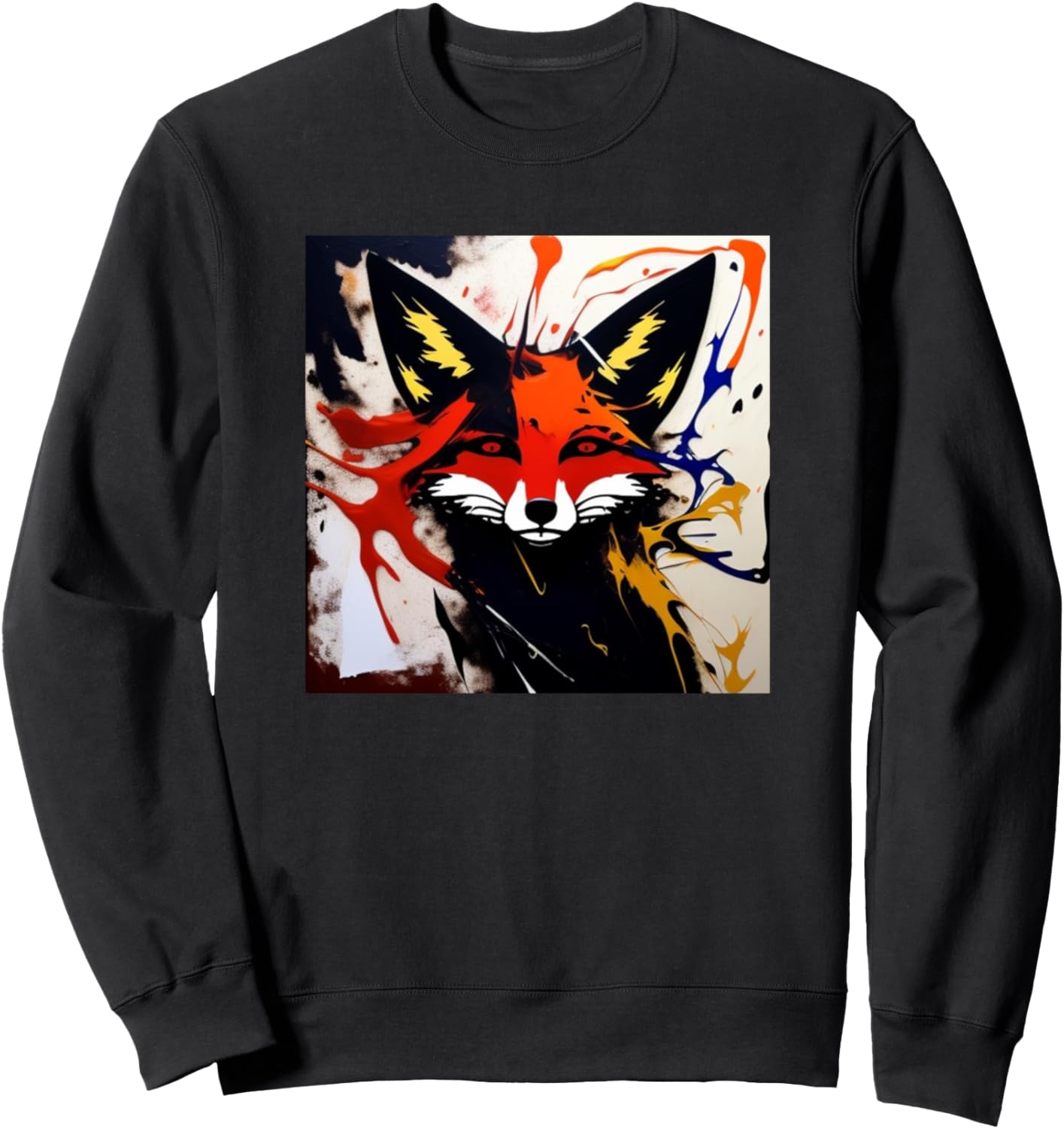 

Толстовка с красочным силуэтом лисы для любителей лис Foxes Sly Animals Women Girls Kids - Men Boys Gift, черный