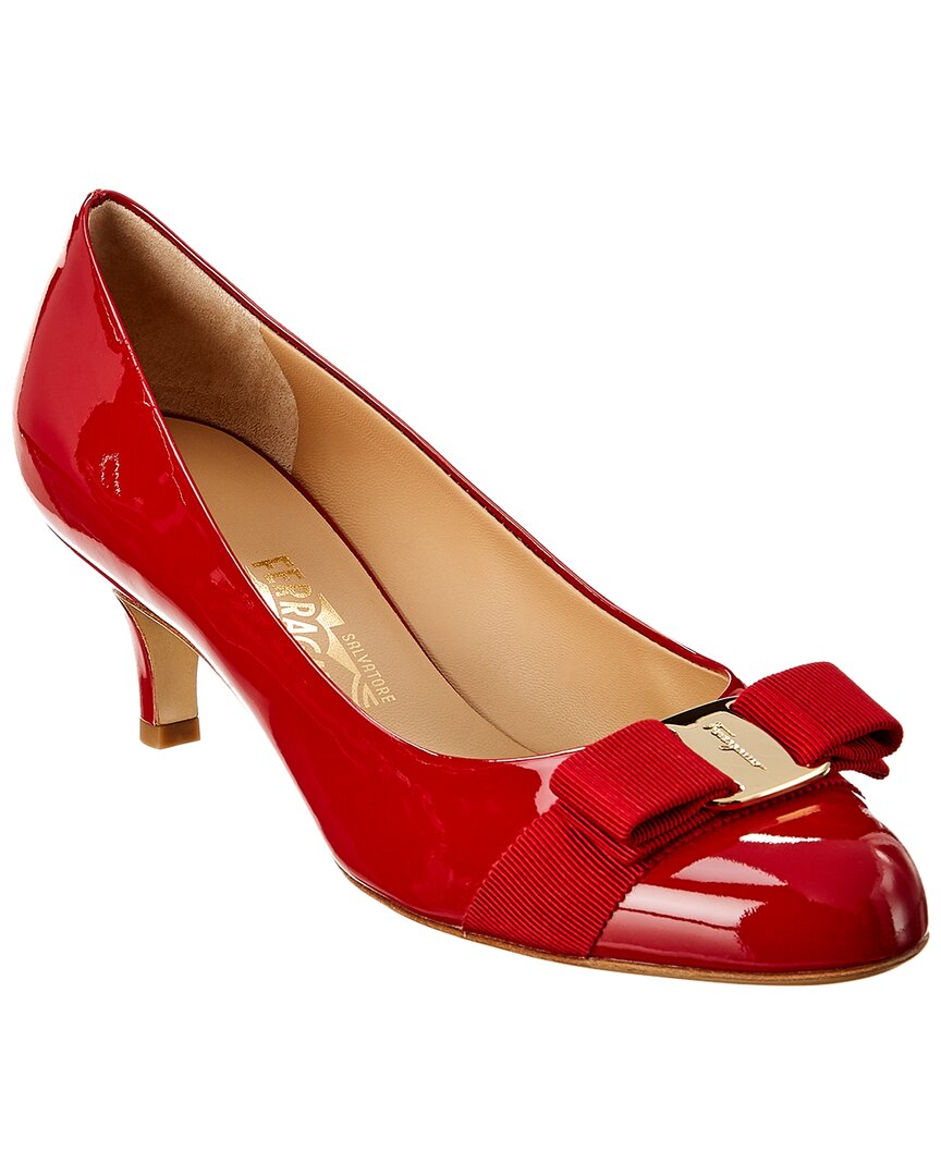 Патентованные туфли Ferragamo Carla Salvatore Ferragamo, красный