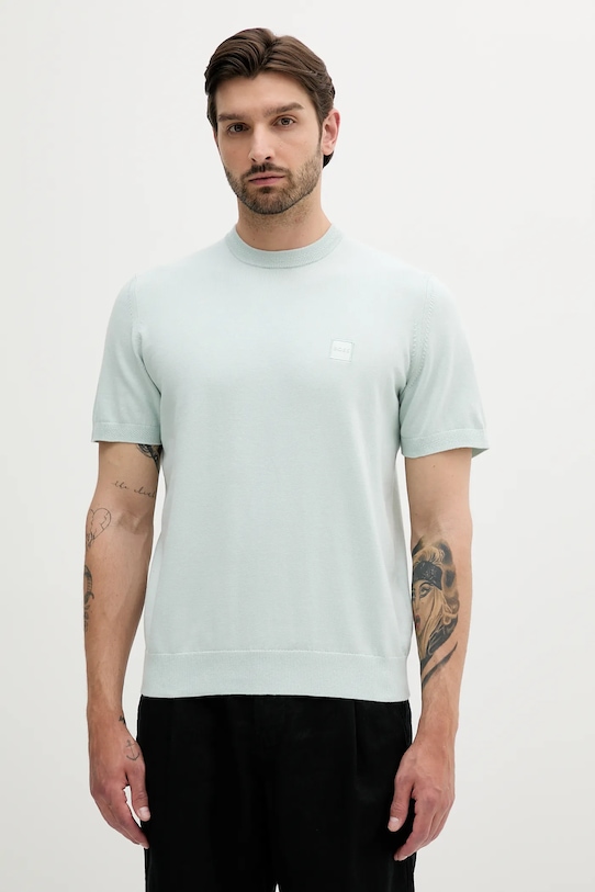 

Свитер с добавлением кашемира Boss Orange, бирюзовый