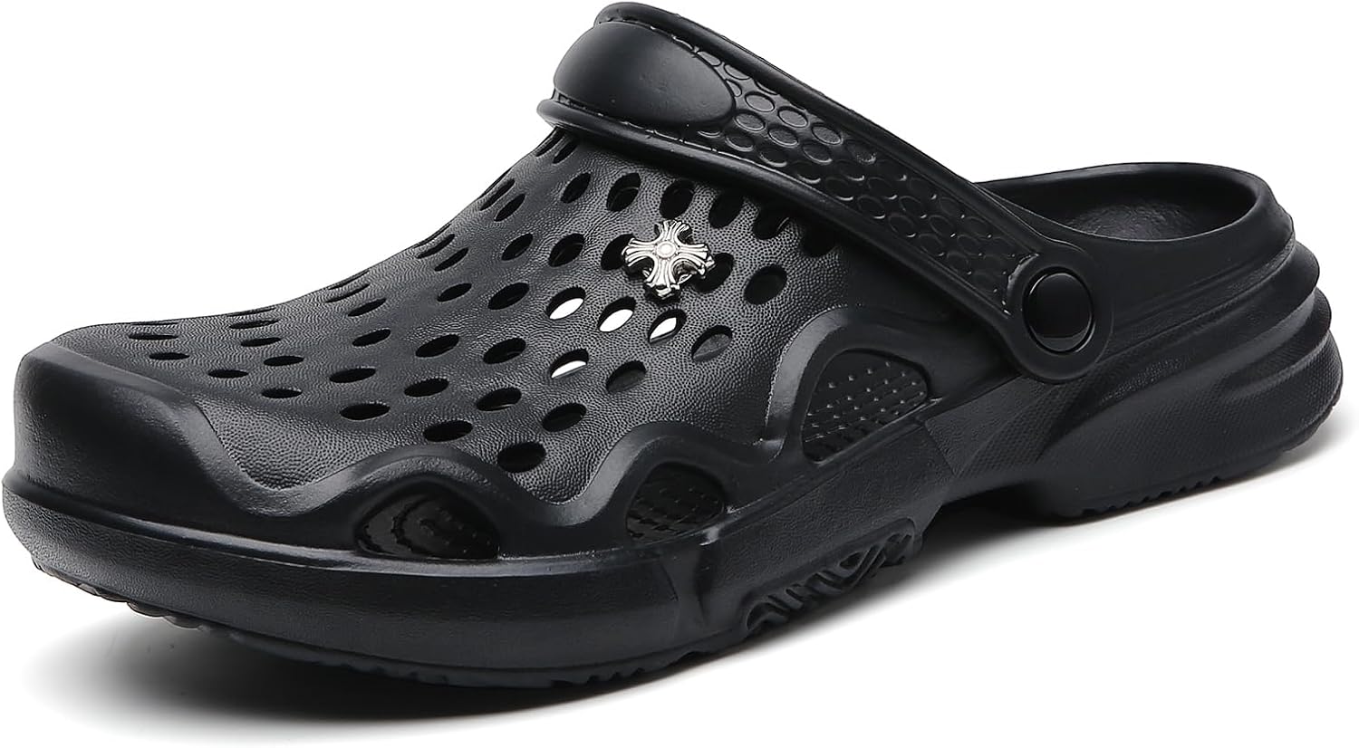 

Унисекс садовые сабо FLIOZY, пляжные шлепанцы, сандалии, противоскользящие водные обувь для мужчин и женщин, черный