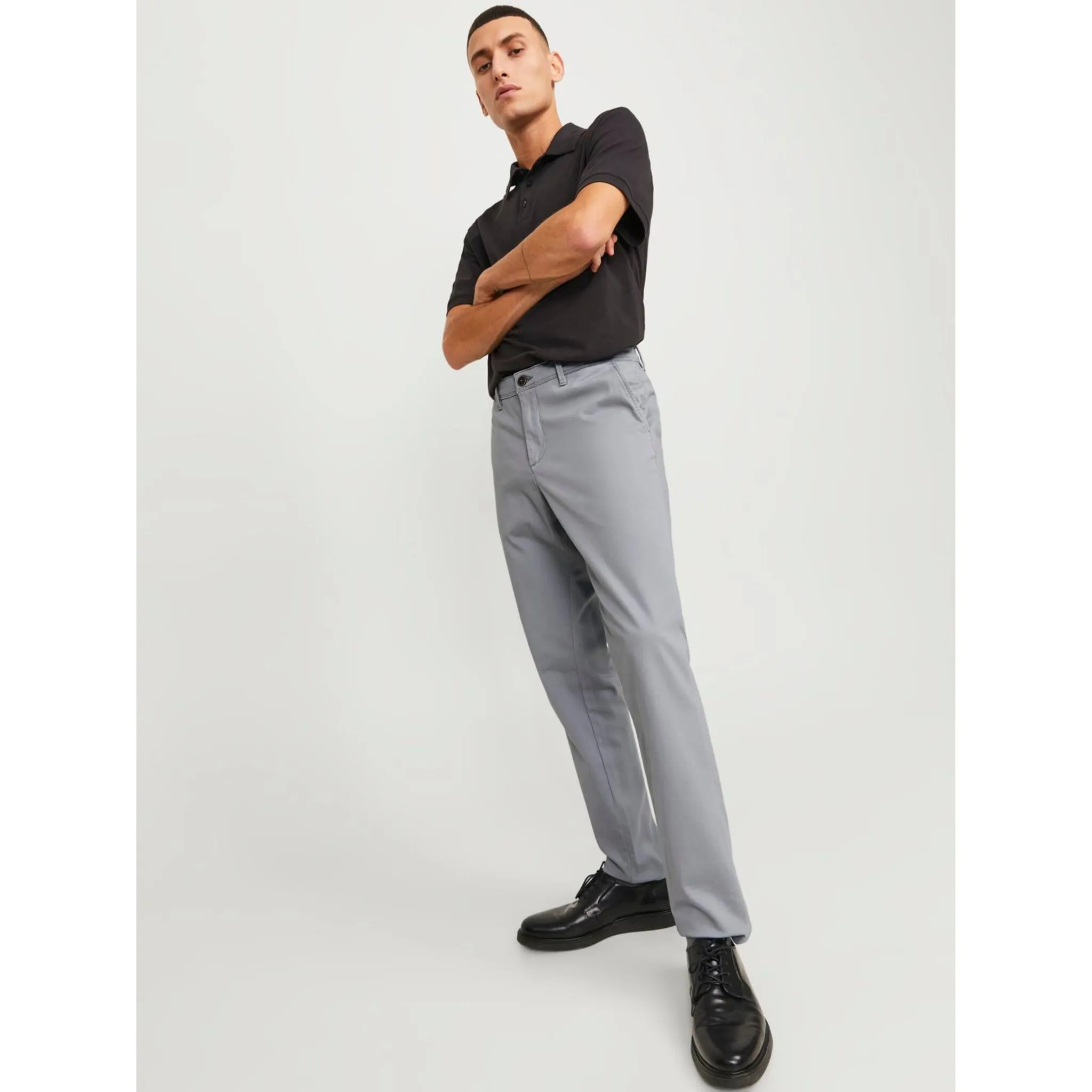 

Брюки-чиносы Jack & Jones "JPSTMARCO JJBOWIE NOOS", серый