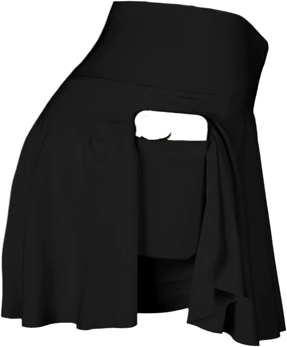Активная юбка с шортами, быстросохнущая, женская, Black