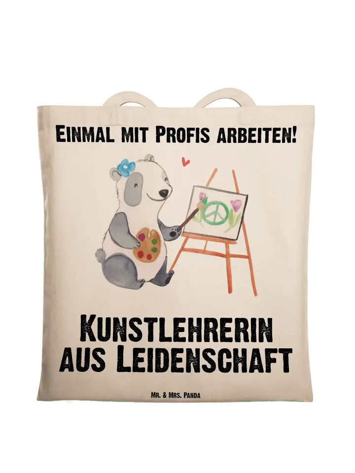 

Сумка для переноски Mr & Mrs Panda Kunstlehrerin Leidenschaft, кремовый