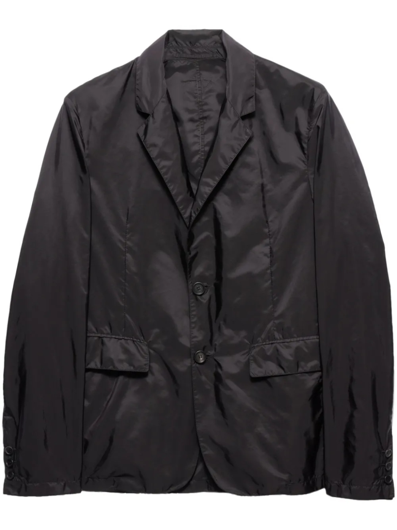 

Prada однобортный пиджак Re-Nylon, черный