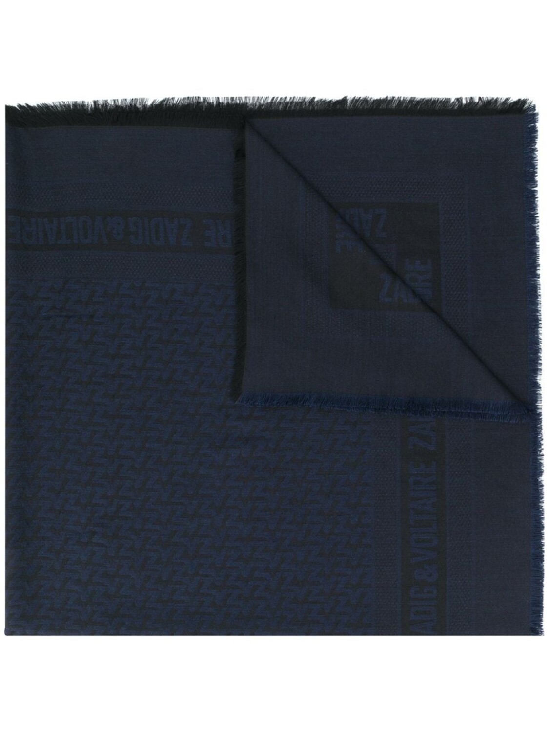

Zadig&Voltaire жаккардовый шарф с логотипом, синий