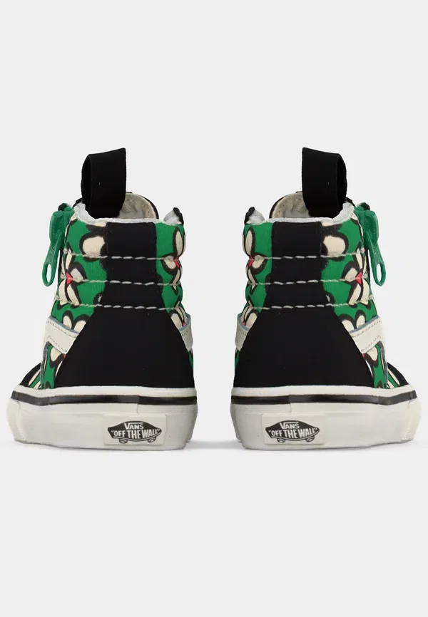 Кроссовки высокие Vans Sk8 hi reissue side zip, ярко-зеленый — фото 4