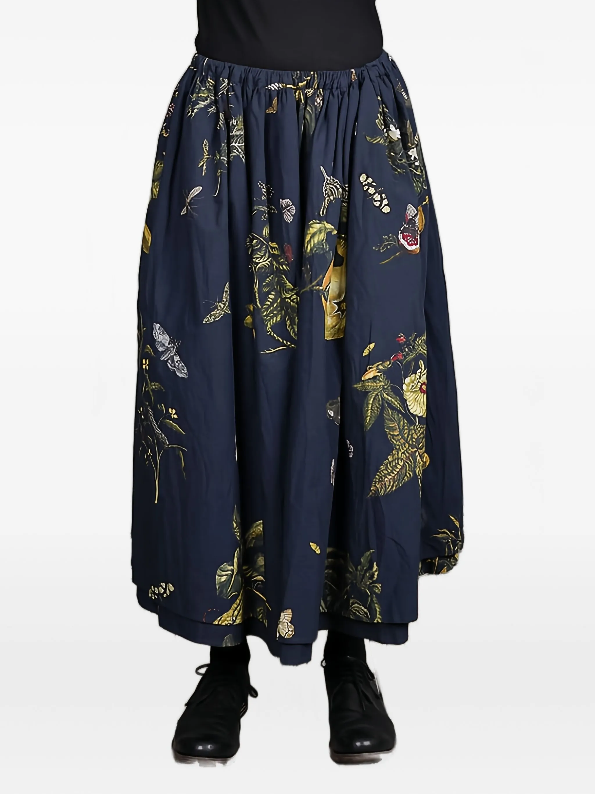 

Расклешенная юбка макси с эластичным поясом Aleksandr Manamïs, синий