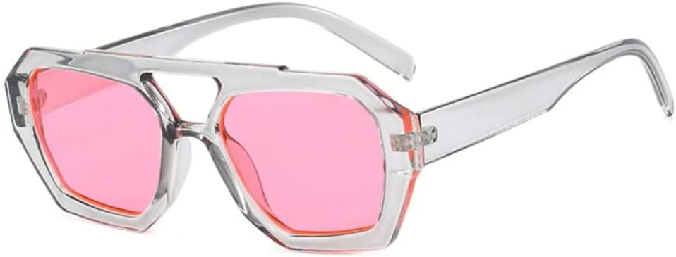 

Солнцезащитные очки LVTFCO для активного отдыха на открытом воздухе, для женщин и мужчин, с шестиугольной двойной перемычкой, толстой оправой, летние очки, C6