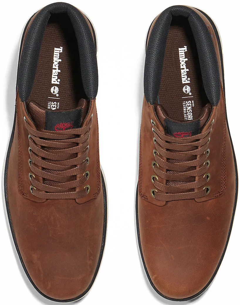 Мужские ботинки Timberland Bradstreet кожаные на шнуровке, коричневый — фото 4