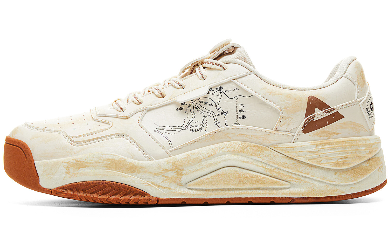 

Кроссовки PEAK Skateboarding Shoes Men Low-top Light Khaki, хаки