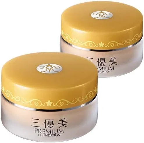 Тональное средство Miyubi Medicated Premium Foundation, антивозрастное, Happiness Club, набор из 2 шт., 25 г, светлый