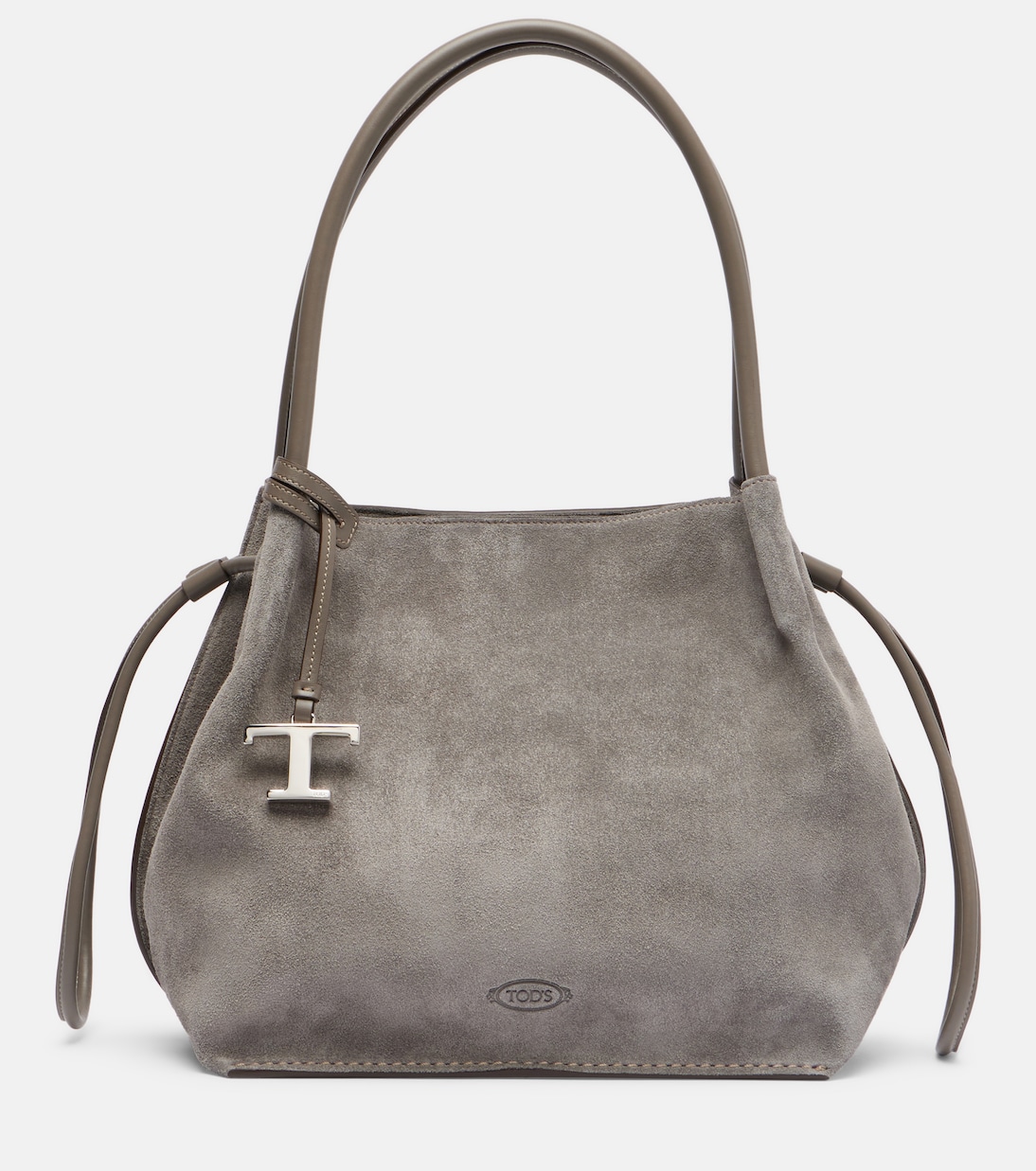 

Сумка-ведро из замши среднего размера Tod's, Cenere Scuro