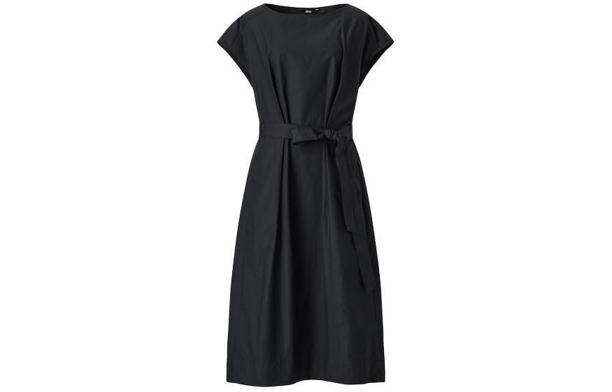 

C Collection Платье с короткими рукавами женское черное Uniqlo