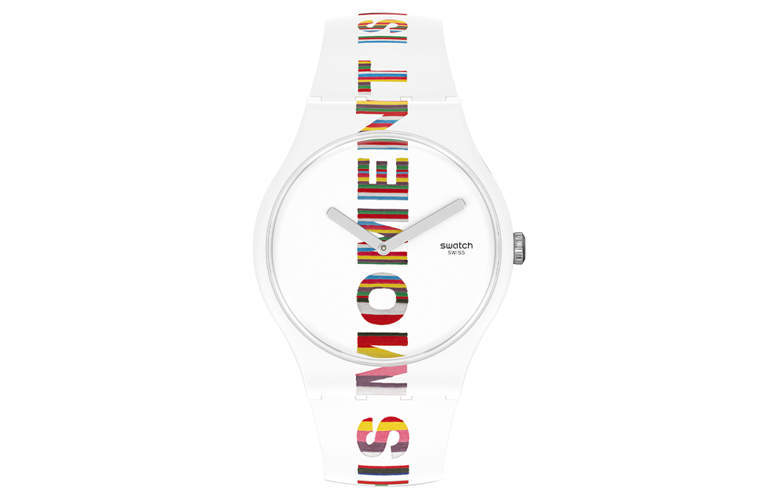 

SWATCH Часы Unisex 41mm White Watch SUOZ330, White