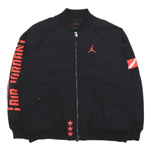 

Куртка Air Jordan Stand Collar Long Sleeve Bomber Jacket 'Black', черный