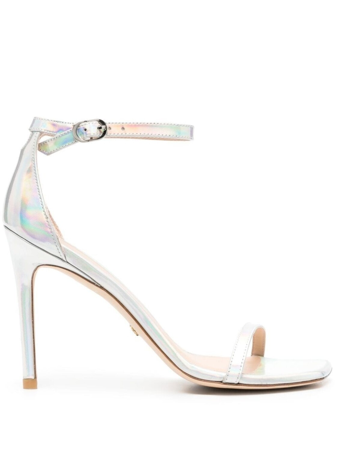 

Stuart Weitzman босоножки с эффектом металлик, серебристый