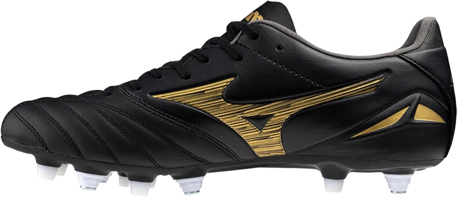 Мужские регбийные бутсы Mizuno IV Mix для мягкого грунта, черный/золотой — фото 2