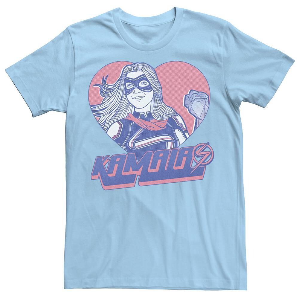 

Мужская футболка Marvel Ms. Marvel Heart Kamala Licensed Character, цвет Light Blue