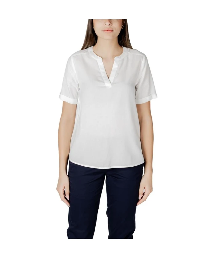 

Вискоза блузка с разрезом на воротнике Street One, белый