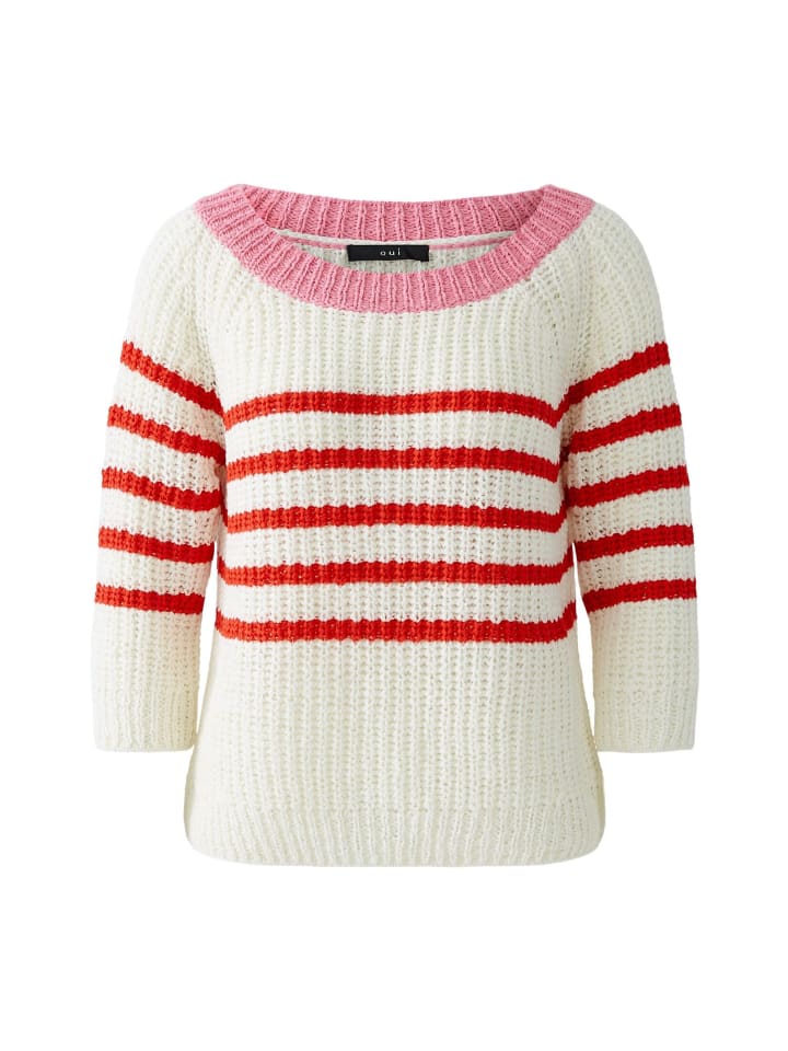 

Свитер белого и красного цвета Oui