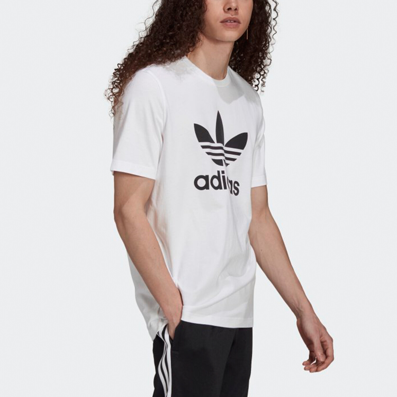 Футболка Classics Trefoil Tee мужская белая Adidas Originals, белый — фото 4
