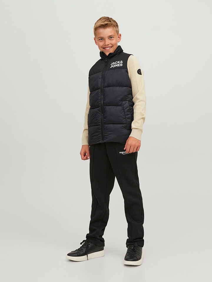 

JACK & JONES Junior Стеганый жилет «Тоби» черного цвета