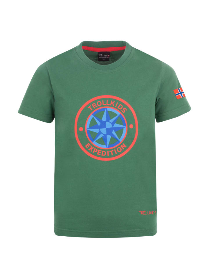 

Функциональная рубашка Trollkids Funktionsshirt Windrose, цвет dark green