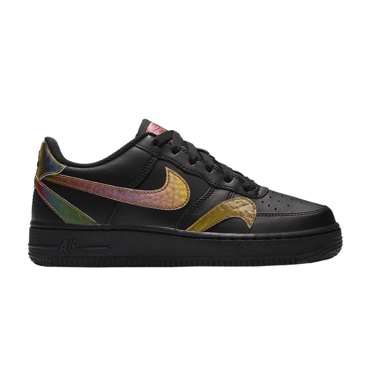 

Кроссовки Nike Air Force 1 LV8 2 GS 'Misplaced Swooshes - Black Multi', черный