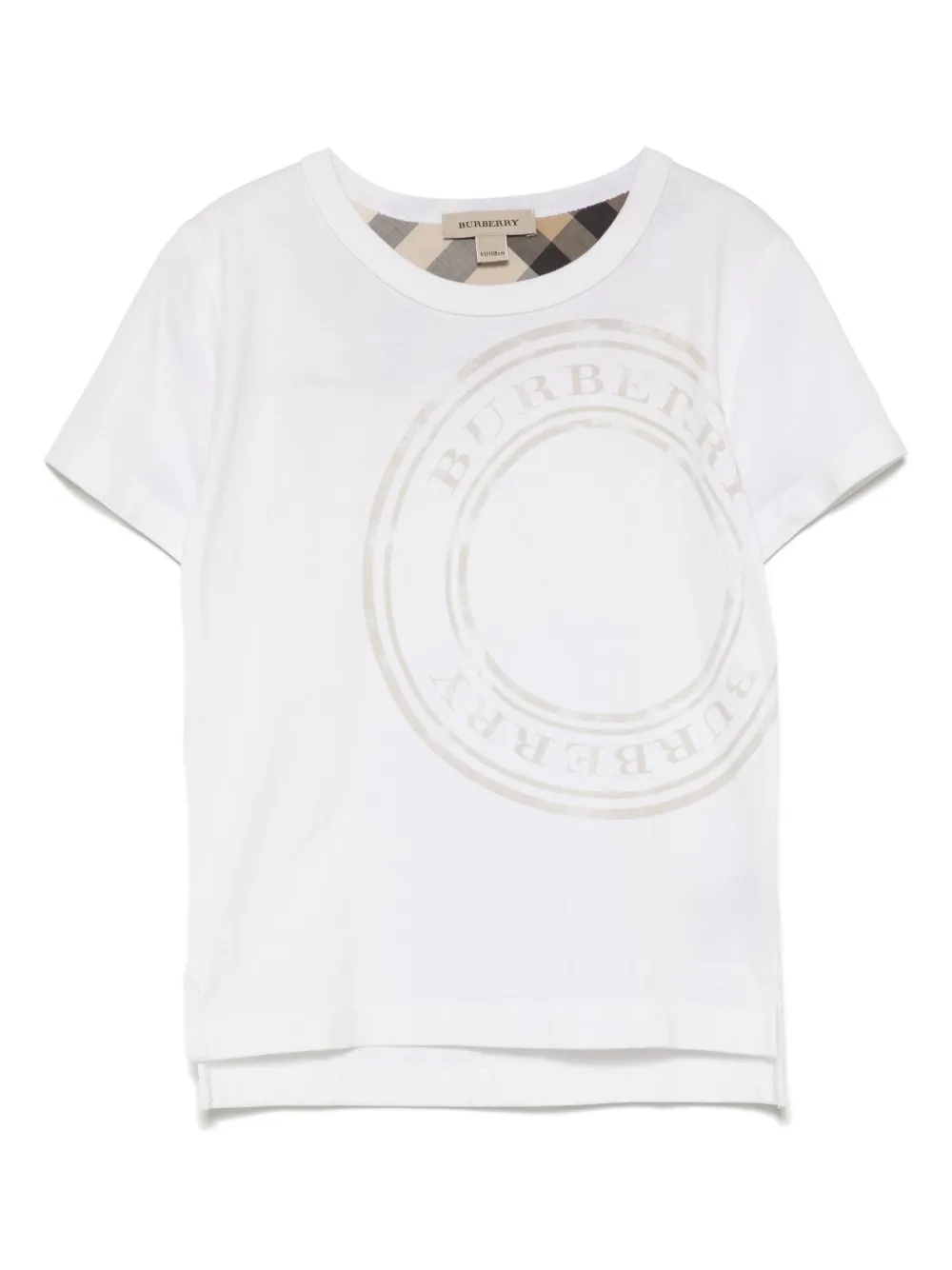 

Футболка с круглым вырезом BURBERRY KIDS, белый