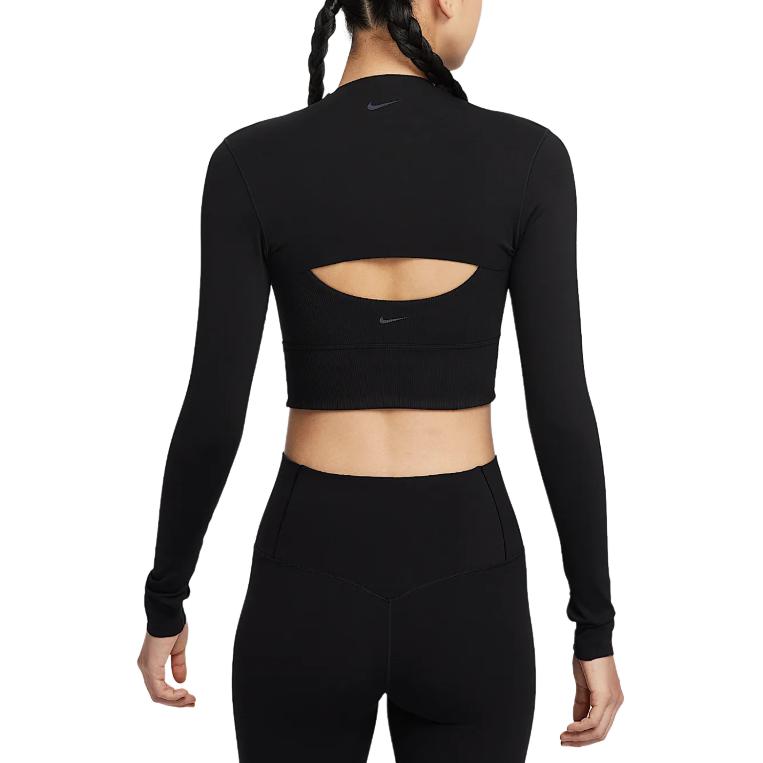 Nike Женский топ-кроп ZenvyDri Fit черный — фото 3