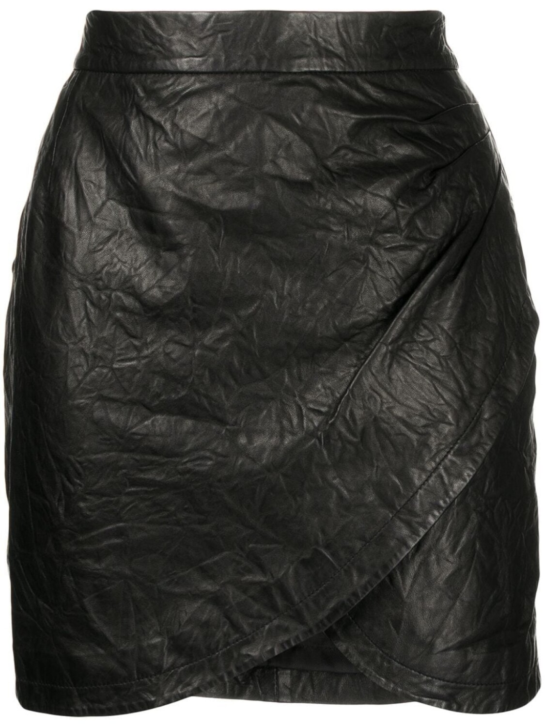 

Zadig&Voltaire кожаная юбка мини с запахом, черный