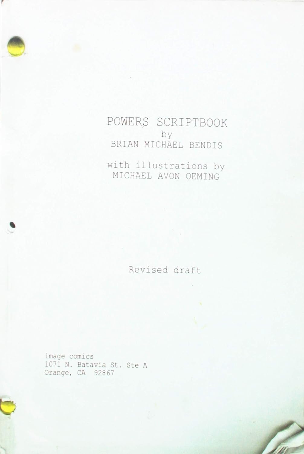 

Powers: Script Book (Image Comics)