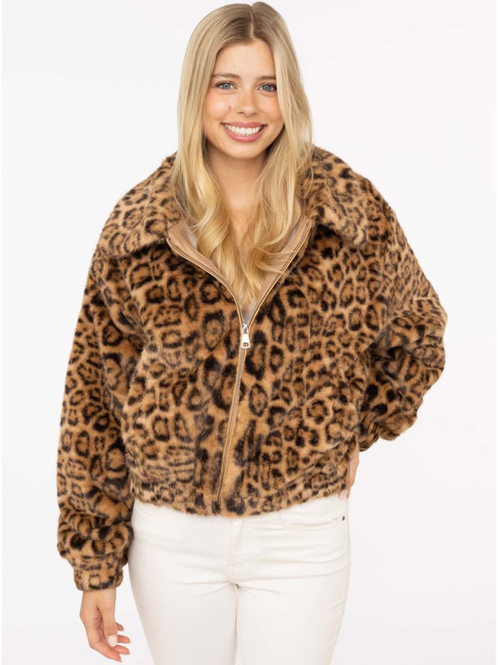 

Zwillingsherz Плюшевая куртка "Лео" светло-коричневого/черного цвета