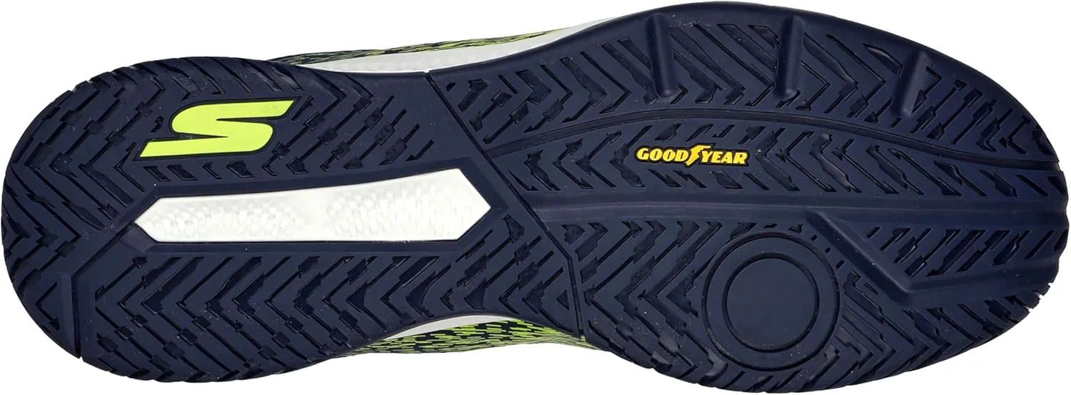 Мужские кроссовки Skechers Viper Court - спортивные кроссовки для пиклбола, подходящие для игры в помещении и на открытом воздухе, с поддержкой свода стопы, темно-синий/желтый — фото 4