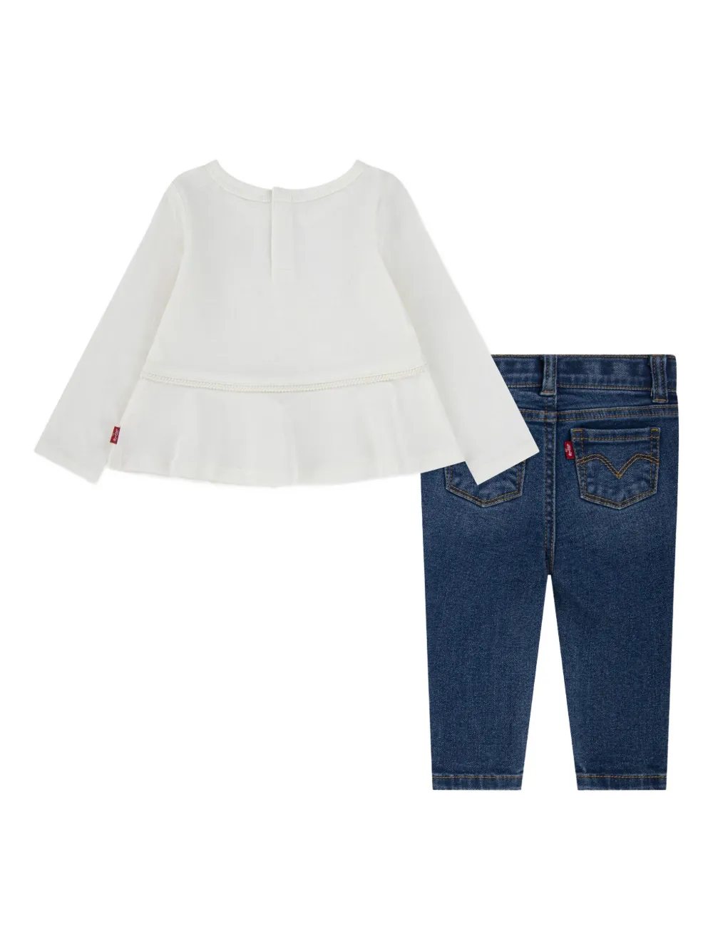 Комплект из топа и брюк с карманами Levi'S Kids, белый — фото 2