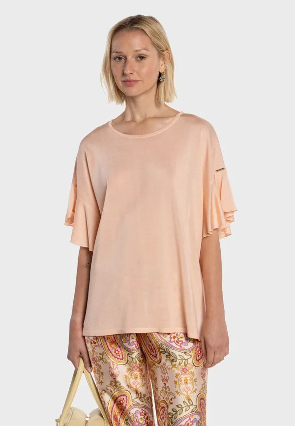 

Футболка с принтом Naulover, Peach, Оранжевый, Футболка с принтом Naulover, Peach