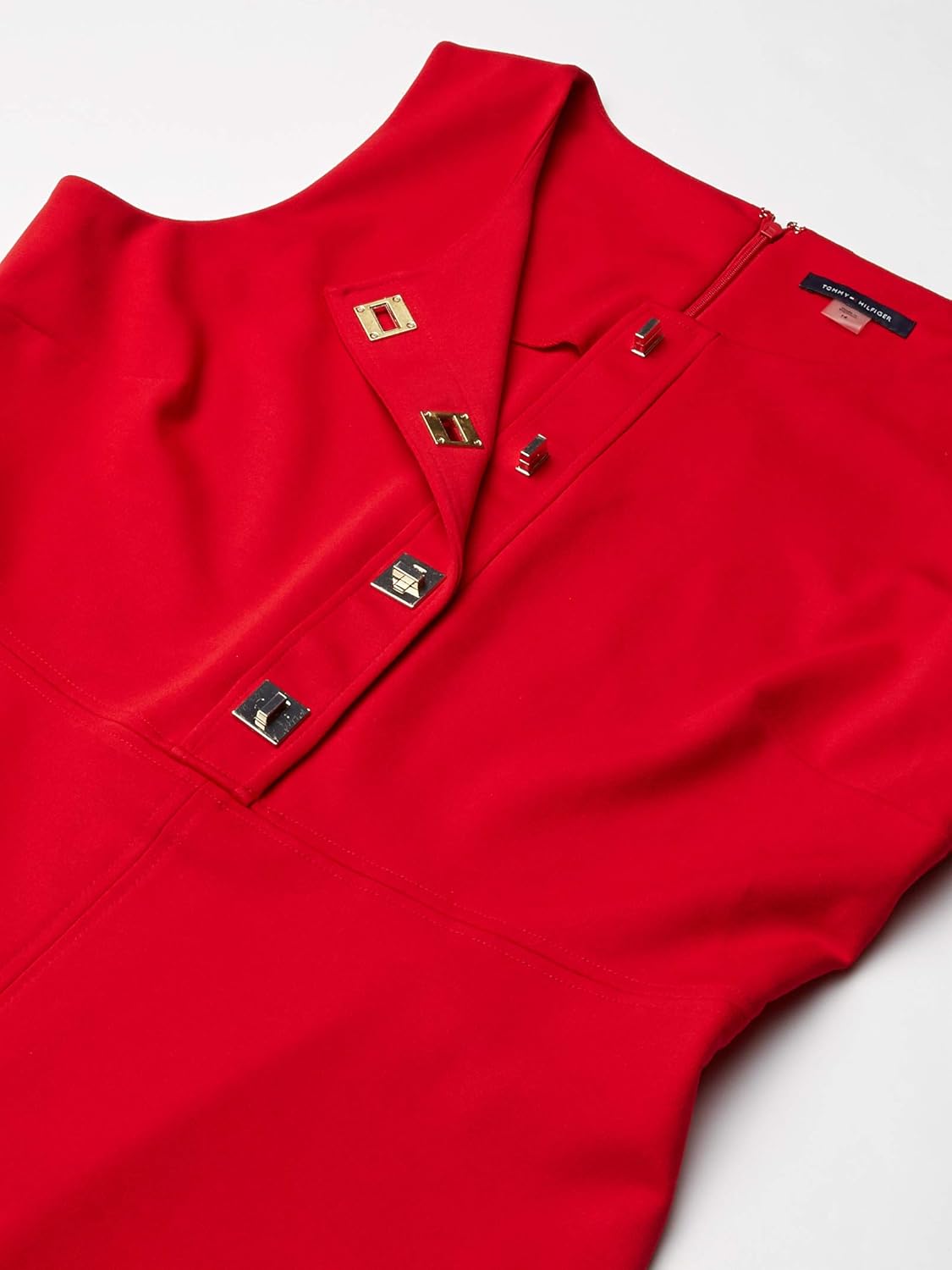 Tommy Hilfiger Women's Turn Key Tommy Ponte Fit and Flare, Scarlet — фото 3