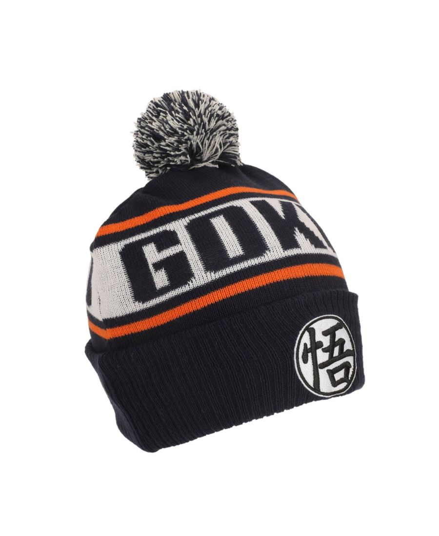 

Мужская шапка-бини с синей манжетой и иероглифами Гоку Dragon Ball Z, Blue