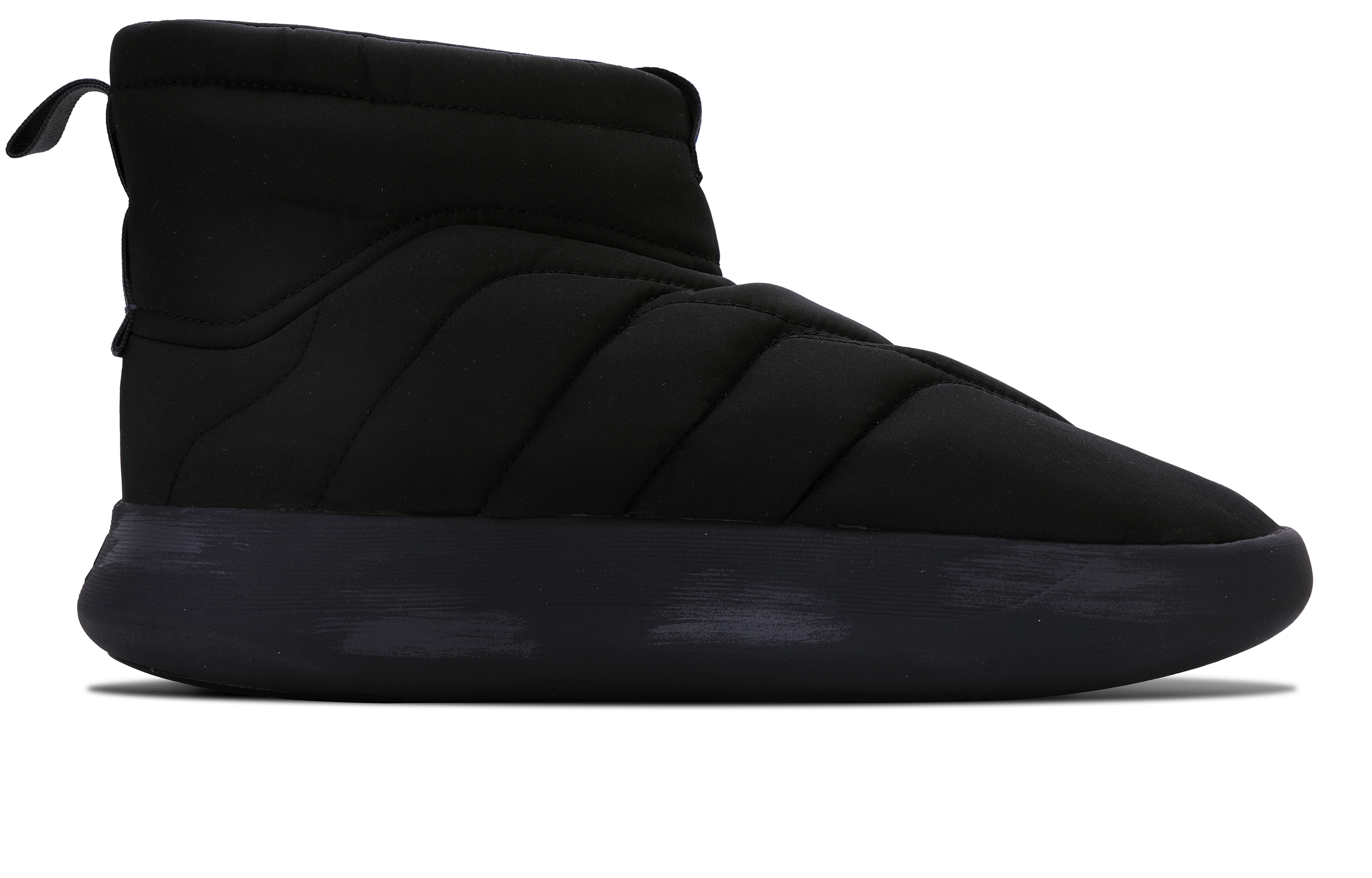 Adidas Термоусадочные устойчивые к истиранию противоскользящие короткие снежные ботинки Adipuff Unisex Silver Black — фото 3