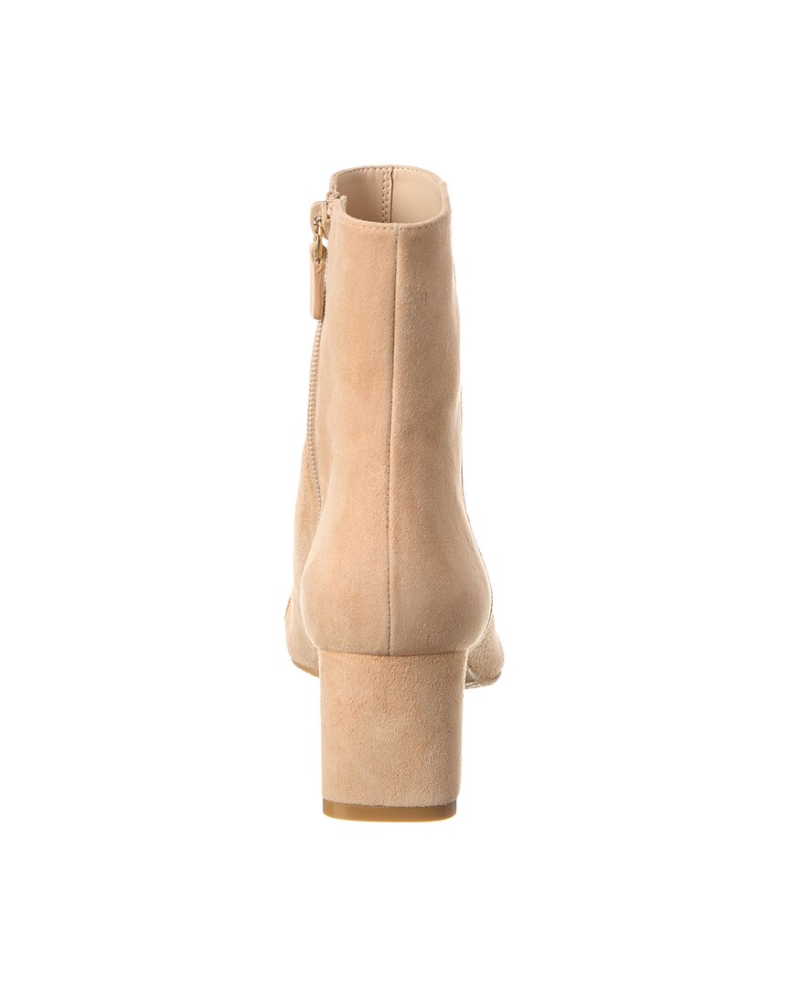Ботильоны Stuart Weitzman Milla Chain 60 Zip Suede, бежевый — фото 3