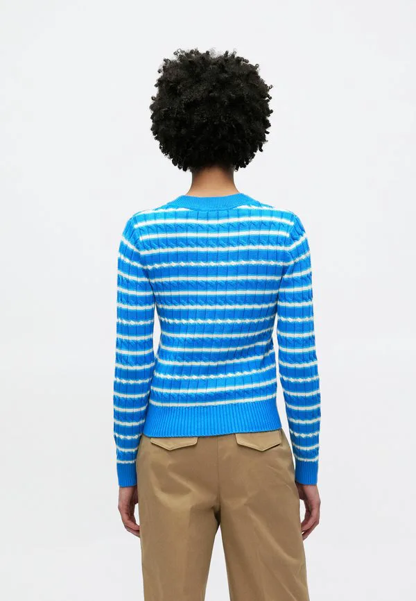 Свитер с круглым вырезом и косами Tommy Hilfiger, Mesmerizing/ Breezy Blue/Calico — фото 3