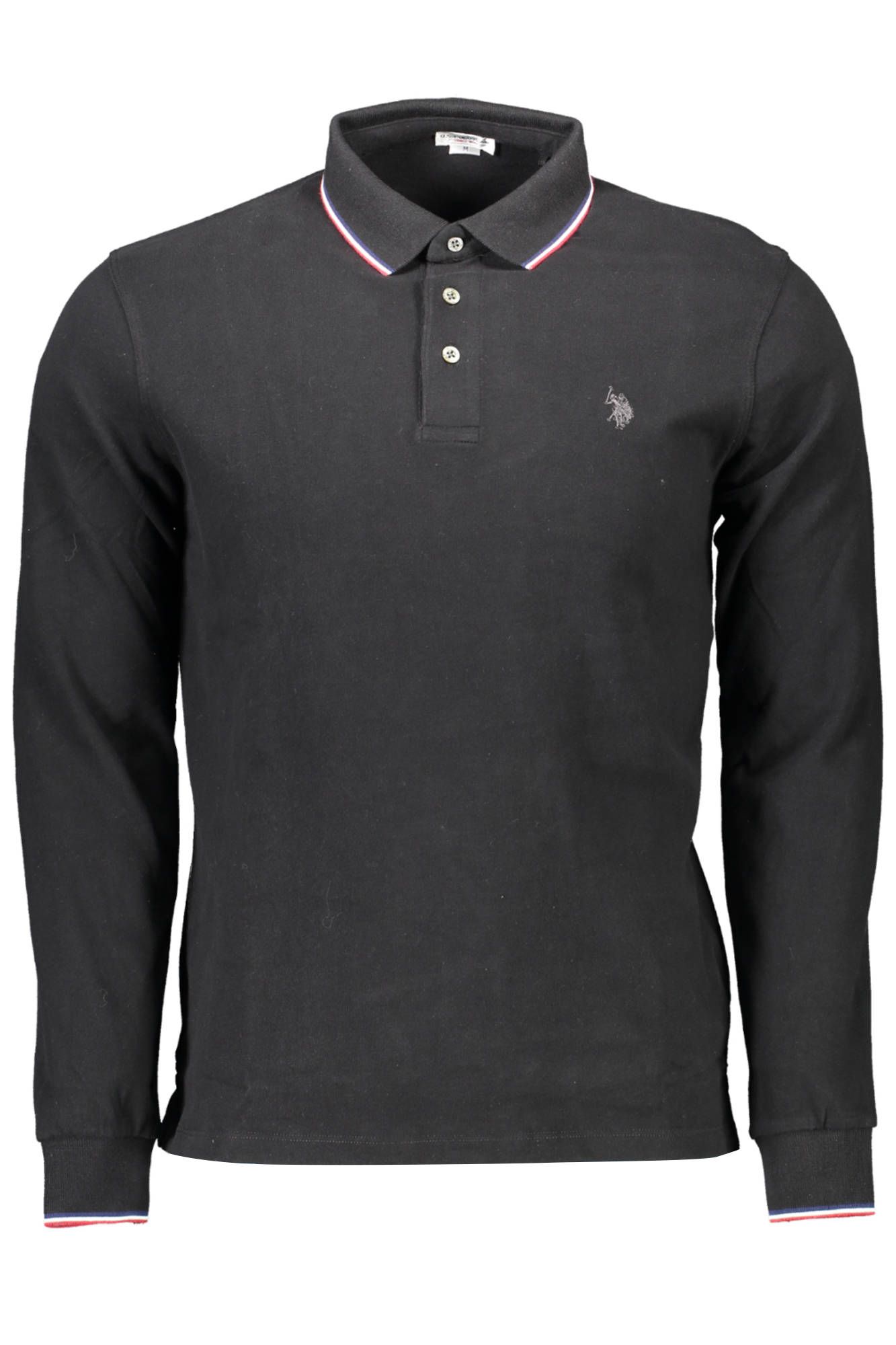 

Черная хлопковая мужская рубашка поло U.S. Polo Assn.
