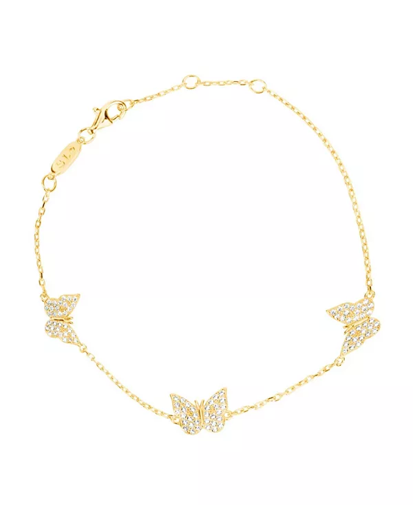 

Браслет-Бабочка из стерлингового серебра с кубическим цирконием от Suzy Levian Suzy Levian New York, gold