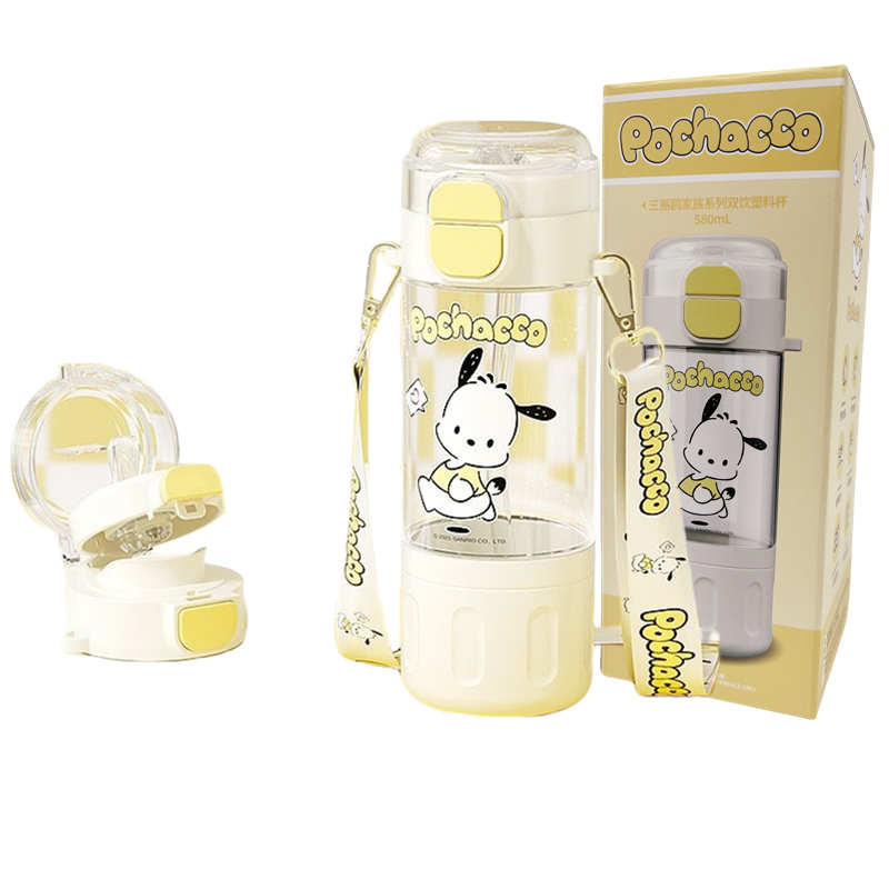 Соломинка пластиковый стакан 580 мл Sanrio, фиолетовый — фото 4