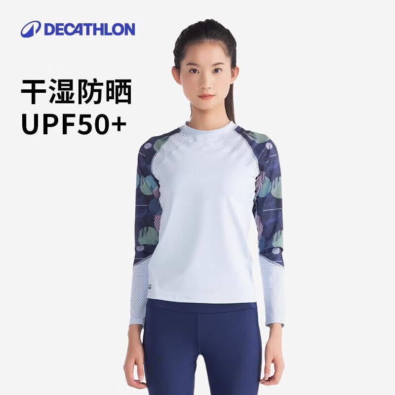 

Женские леггинсы Decathlon, купальник с разрезом, плавки, шорты для дайвинга и серфинга, темно-синие 5214096