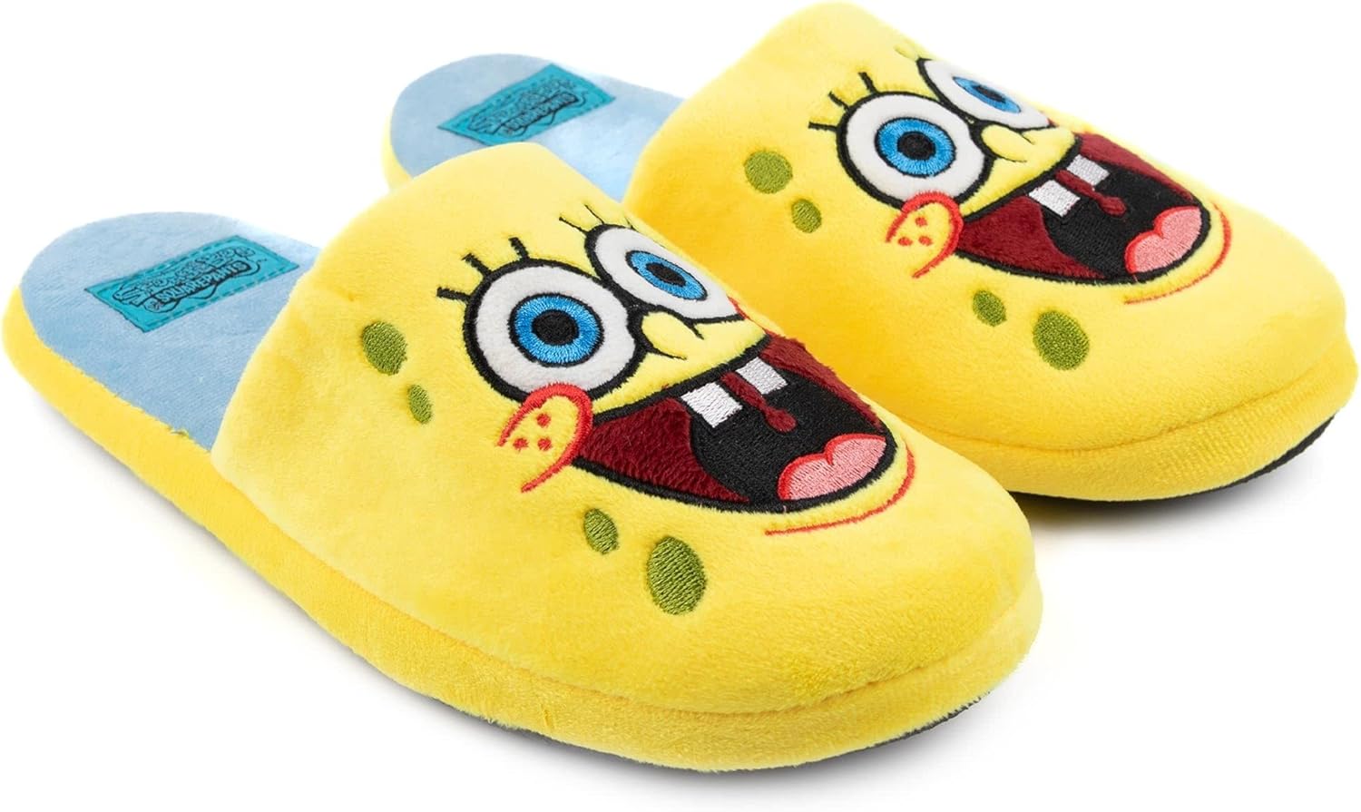 Мужские тапочки SPONGEBOB SQUAREPANTS Домашние слайдеры с персонажем, желтый — фото 4