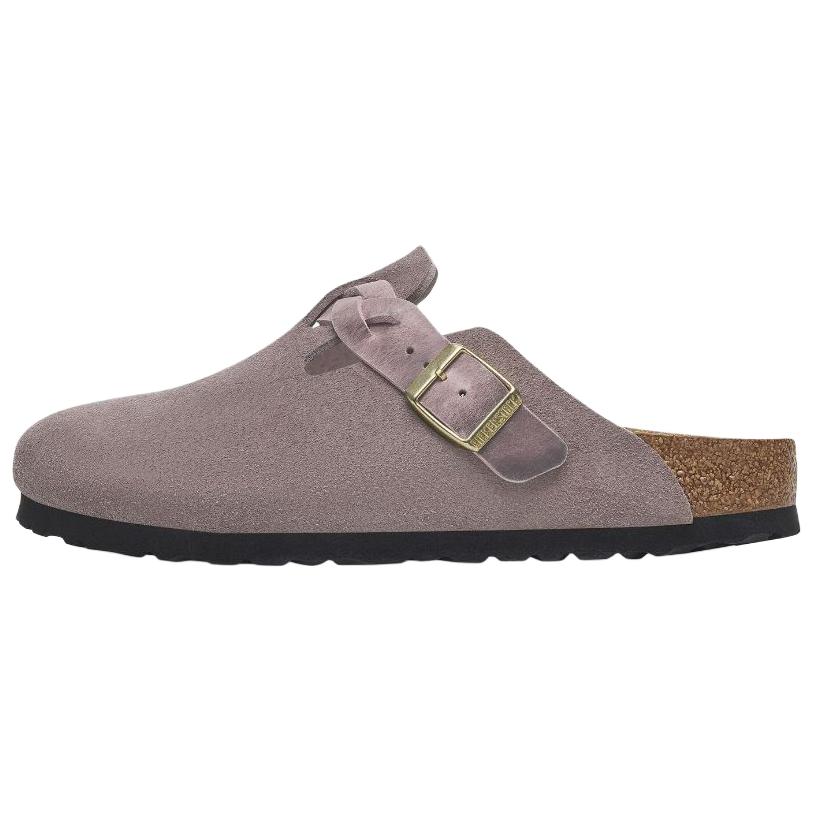Birkenstock Сандалии Boston Braided EVA с закрытым носком, устойчивые к истиранию, женские, фиолетовые, свободного кроя