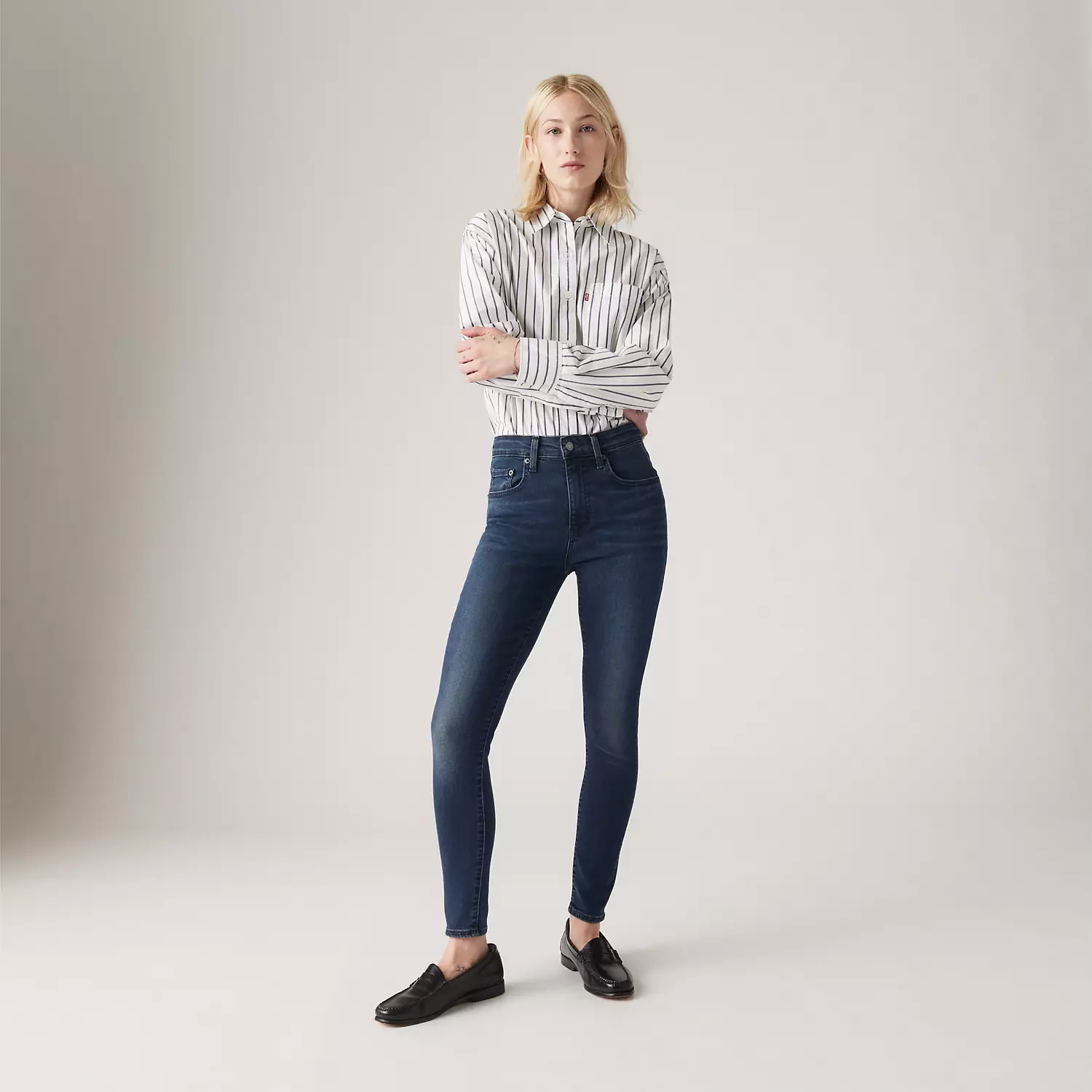

721 женские джинсы скинни с высокой посадкой Levi's, цвет Learning Lessons - Dark Wash