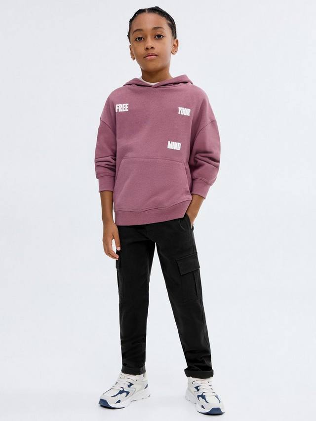 

Детские камуфляжные брюки из хлопковой смеси Mango, Black